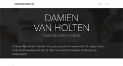 Desktop Screenshot of damienvanholten.com