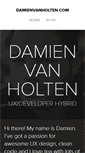 Mobile Screenshot of damienvanholten.com